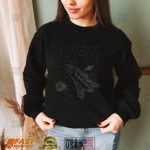 NASA Space Shuttle Saturn Planet Worm logo shirt