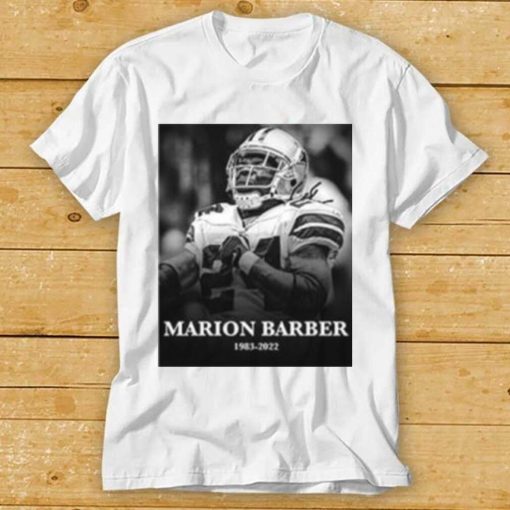 RIP Marion Barber III 1983 2022 Black White Official T shirt