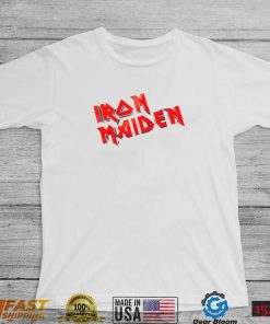 Red Retro Art Logo Iron Maiden Band Unisex T Shirt