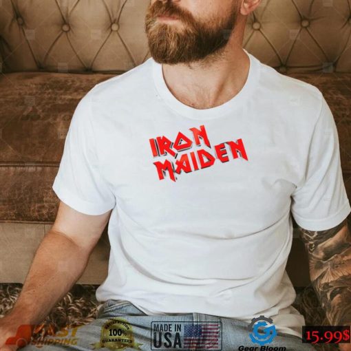 Red Retro Art Logo Iron Maiden Band Unisex T Shirt