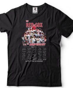 Red Sox 114th anniversary 1908 2022 memories signatures shirt