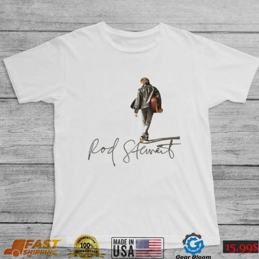 Rock And Pop Star Rod Stewart Signature T Shirt