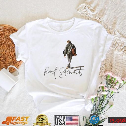 Rock And Pop Star Rod Stewart Signature T Shirt