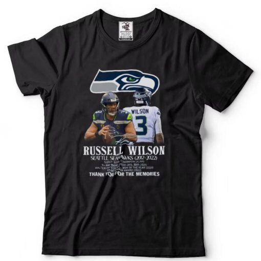 Russell Wilson Signed Seattle Seahawks 2012 2022 Thank You For The Memories Shirts