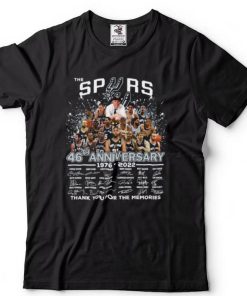 San Antonio Spurs 46th anniversary 1976 2022 memories signatures t shirt
