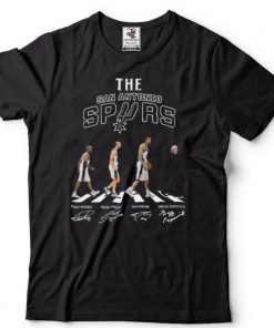 San Antonio Spurs walking Abbey Road signatures t shirt