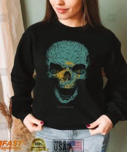 Skull with Kazakhstan Flag Skeleton Kazakhstani Roots Shirts