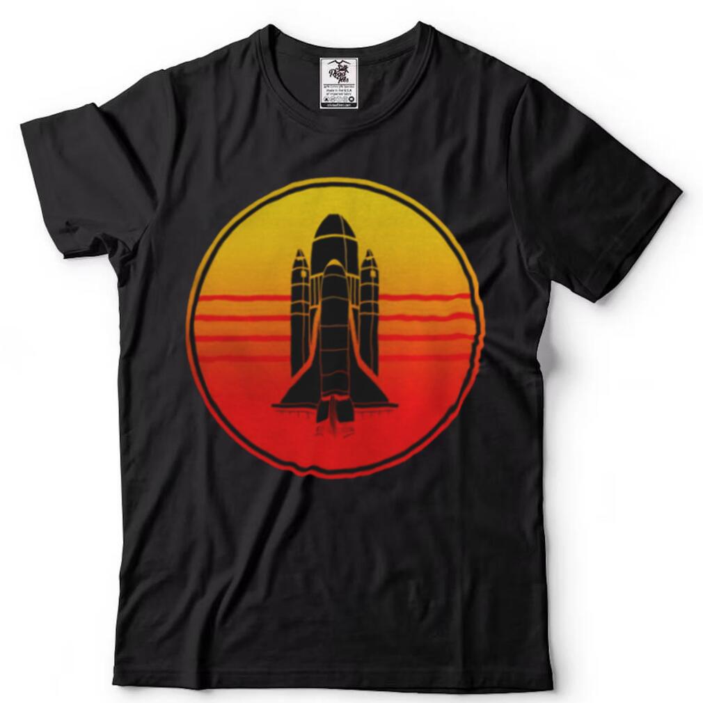 Spaceship Rocket launch synth wave Board game clothing Shirts