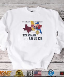 Texas A&M Aggies SEC 1876 Map White T Shirt