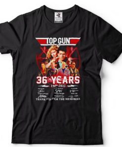 Top Gun Maverick 1986 2022 Thank you for the Memories Signatures T shirt