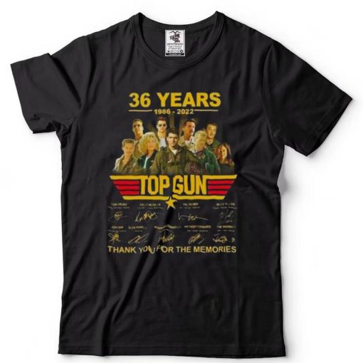 Top Gun Maverick 36th 1986 2022 Anniversary Signatures T Shirts