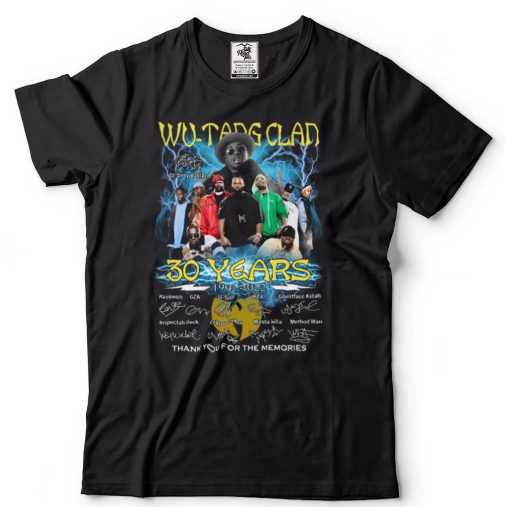 Wu Tang Clan Ol’ Dirty Bastard 30 Years 1992 2022 Signatures t shirt