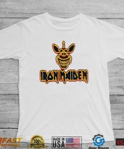 Yellow Black Retro Art Iron Maiden Band Unisex T Shirt