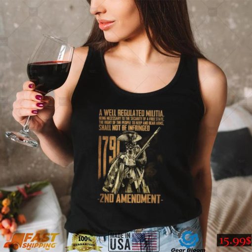 A well regulated militia 1971 2nd Amendment shirt