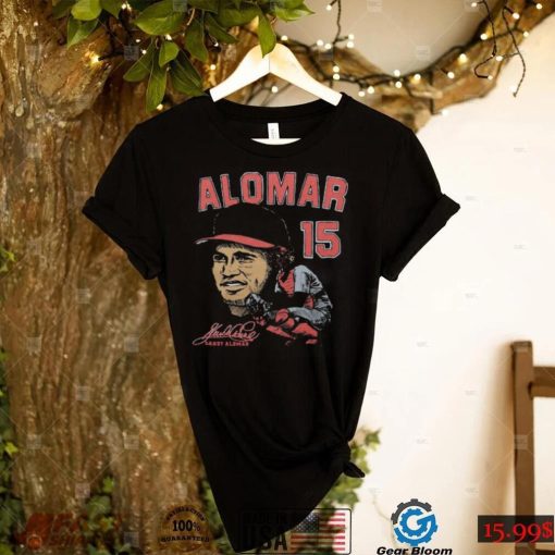 Alomar Sandy Alomar #15 Cleveland Indians 75 years signature shirt