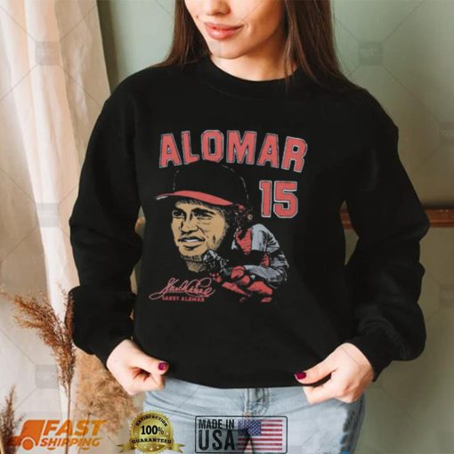 Alomar Sandy Alomar #15 Cleveland Indians 75 years signature shirt