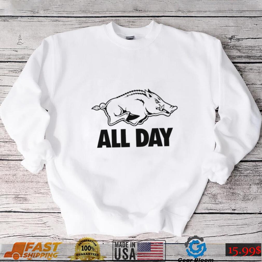 Arkansas Razorbacks all day mascot shirt