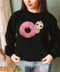 Baby Sloth On Donut Funny Shirt, hoodie