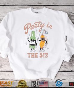 Beer and hot dog party in the 513 shirt