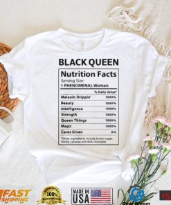 Black Queen Nutrition Facts Shirt