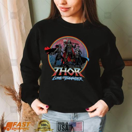Boy’s Marvel Thor Love and Thunder Heroes Circle Logo T Shirt