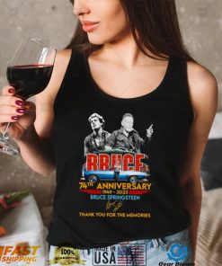 Bruce 74th Anniversary 1949 2023 Bruce Springsteen Thank You For The Memories Signatures Shirt