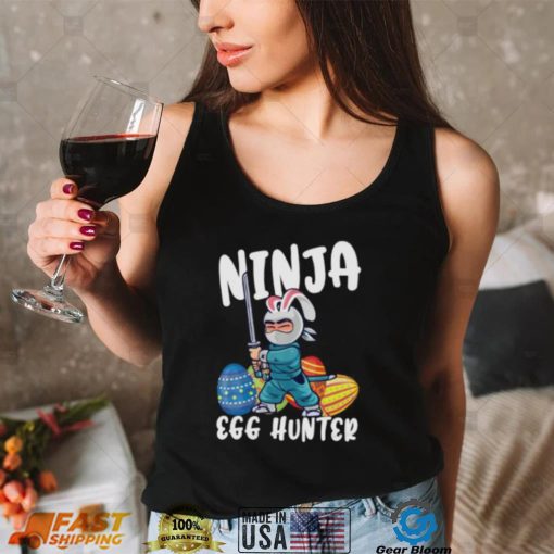 Bunny Ninja Cute Egg Hunter Easter Day Short Sleeve Unisex T Shirt