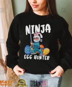 Bunny Ninja Cute Egg Hunter Easter Day Short Sleeve Unisex T Shirt