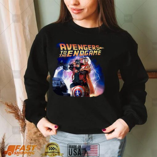 Captain America and Iron Man back to the future Avengers to the Endgame shirt