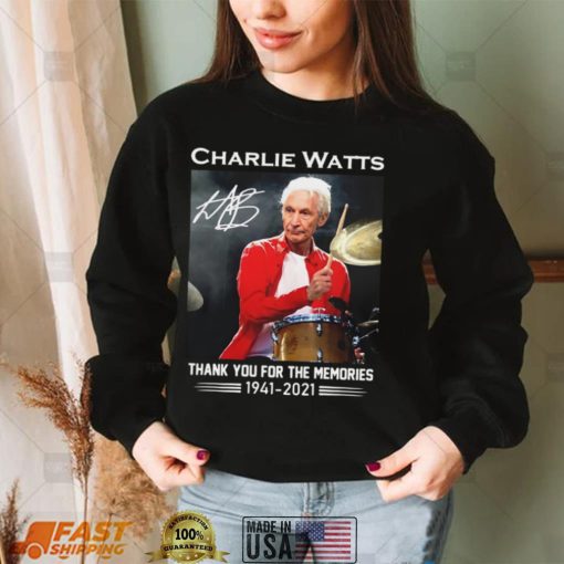 Charlie Watts Signature Thank You For The Memories 1941 2021 Shirt