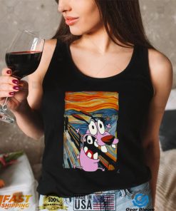 Courage The Cowardly Dog The Scream Cartoon Art T Shirt