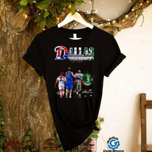 Dallas sports teams best players signatures shirt