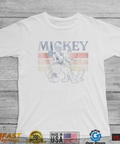 Disney Mickey And Friends Mickey And Pluto Retro Line T Shirt