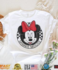 Disney Minnie Mouse Head Checkerboard T shirt