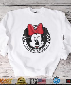 Disney Minnie Mouse Head Checkerboard T shirt