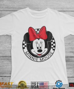 Disney Minnie Mouse Head Checkerboard T shirt