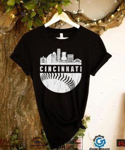 Downtown Cincinnati Ohio Skyline Baseball Shirt, Hoodie