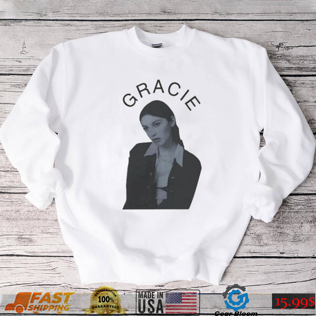 Gracie Abrams Merch Portrait Light Blue Tour Shirt - Gearbloom