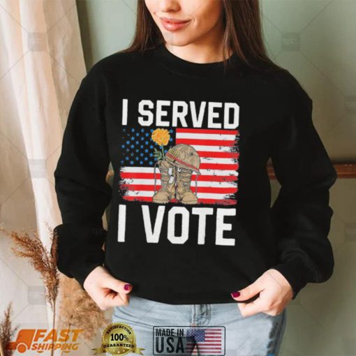 Funny i vote veteran usa voting veteran proud patriotic American shirt