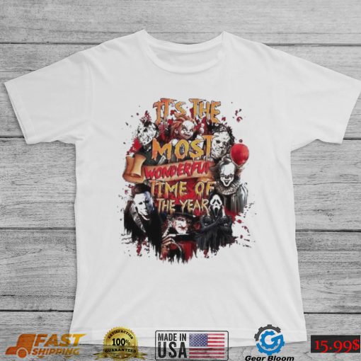 Horror Characters It’s The Most Beautiful Time Of The Year Halloween Shirt