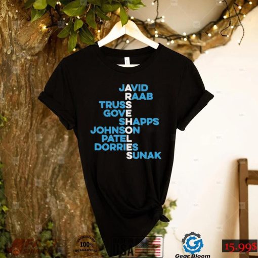 Javid Raab Truss Gove Shapps Johnson Patel Dorries Sunak T  Shirt