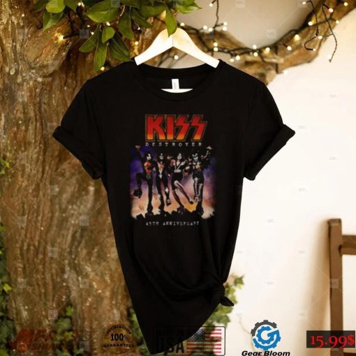 Kiss Band T shirt 2 Side Rock Destroyer Album 45th Anniversary T shirt