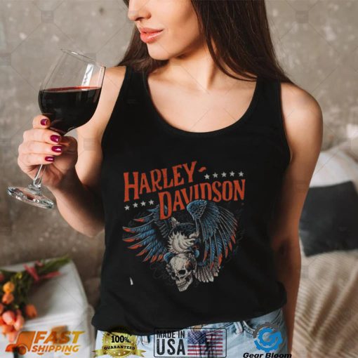 Legendary Harley Davidson Eagle Skull T Shirt