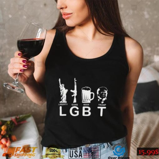 Lil Nas X Lgbt Liberty Guns Beer Trump T Shirt