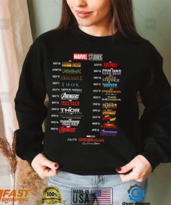List Marvel Studios 10th Anniversary shirt