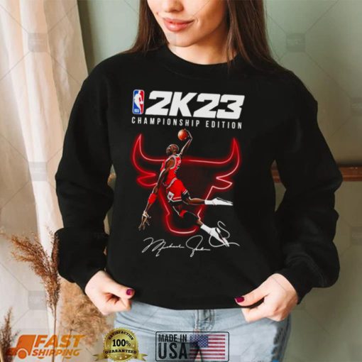 Michael Jordan Dunk NBA 2K23 Championship Edition Signature Shirt