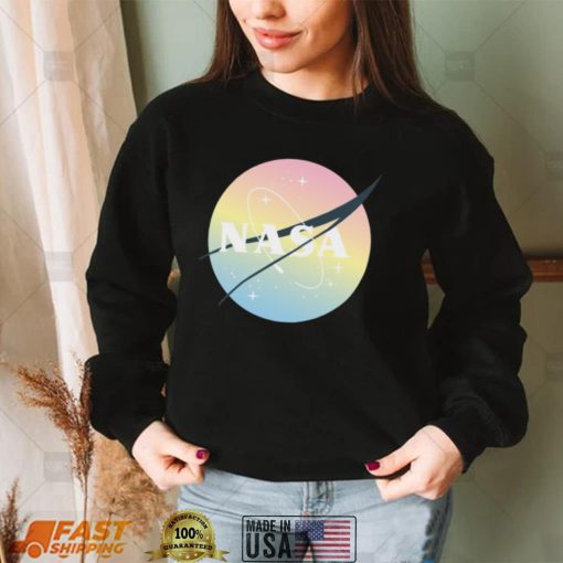 NASA Pastel Rainbow Logo Shirt, Hoodie