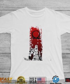 Red And Black Art God Of War shirt