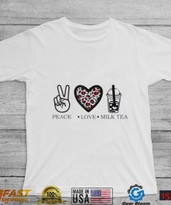 Peace Love Boba Tea Food Graphic Kawaii Anime Friends Cute Shirt