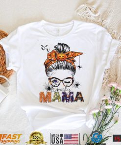 Spooky Mama Shirt Messy Bun Mom Monster Halloween T Shirt